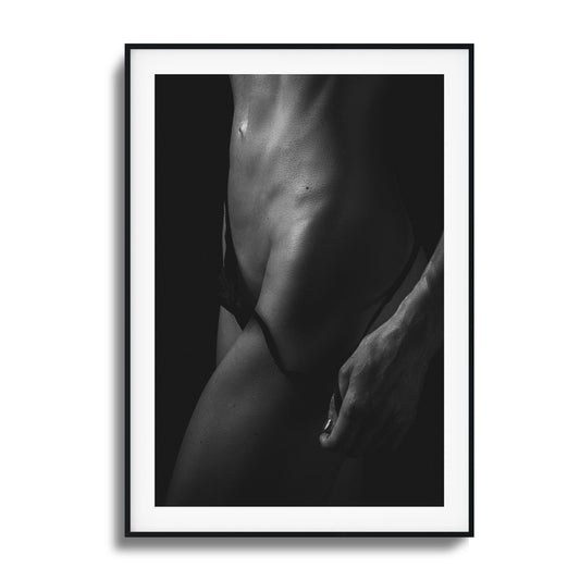 Cut Abs and Shadows Framed Art