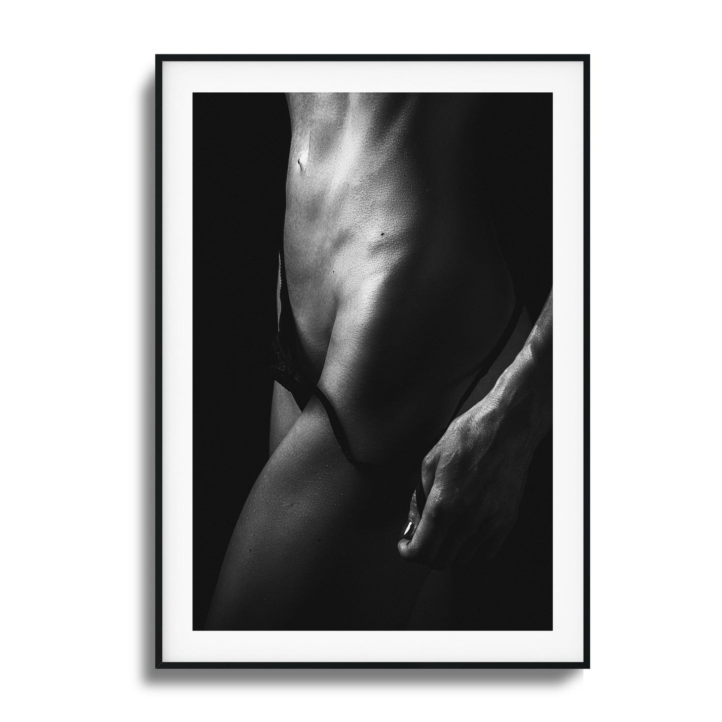 Cut Abs and Shadows Framed Art