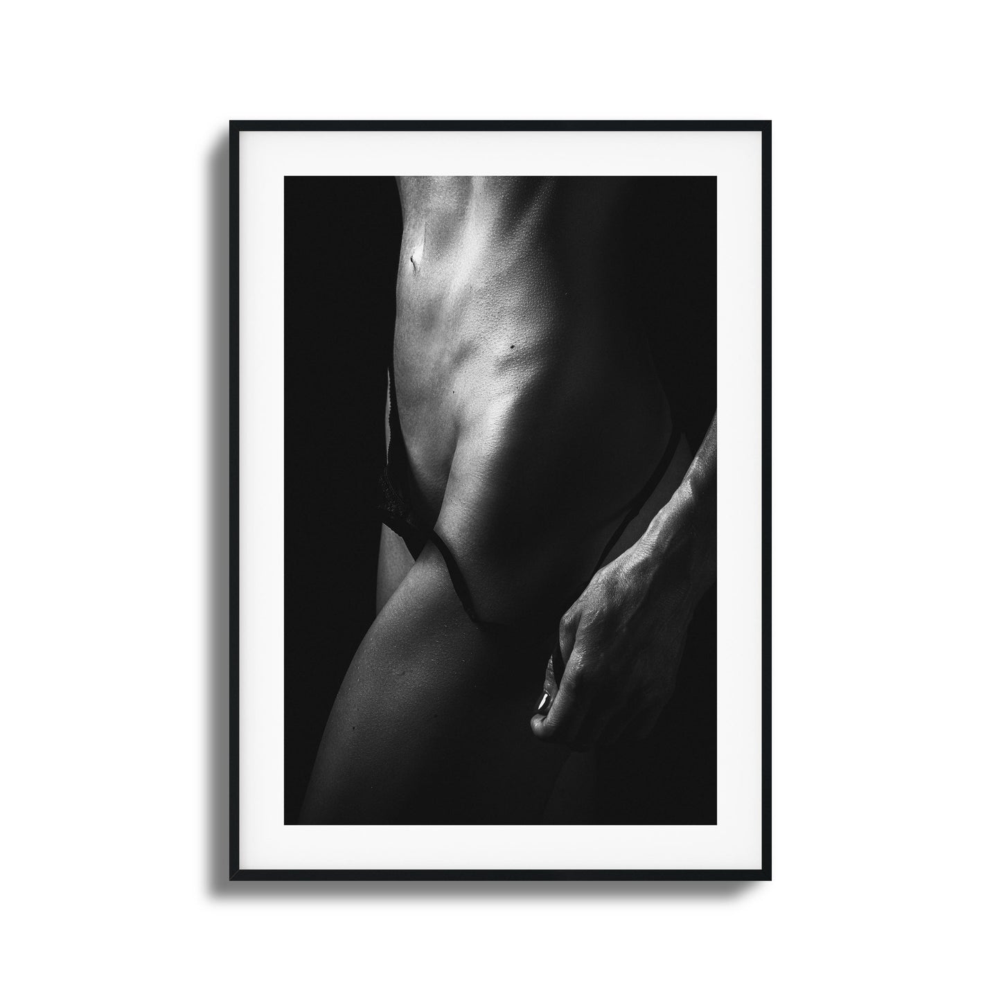 Cut Abs and Shadows Framed Art
