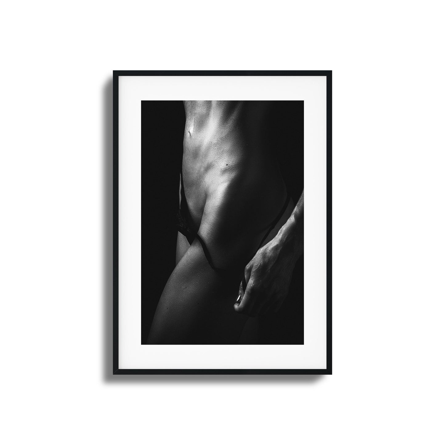 Cut Abs and Shadows Framed Art