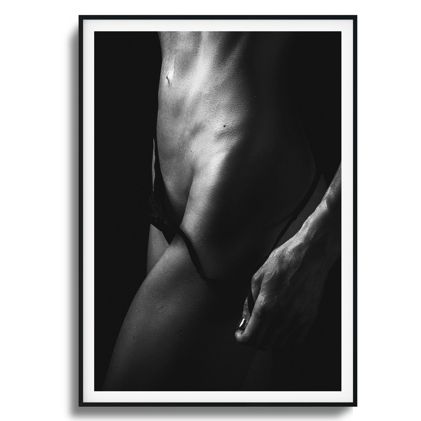 Cut Abs and Shadows Framed Art