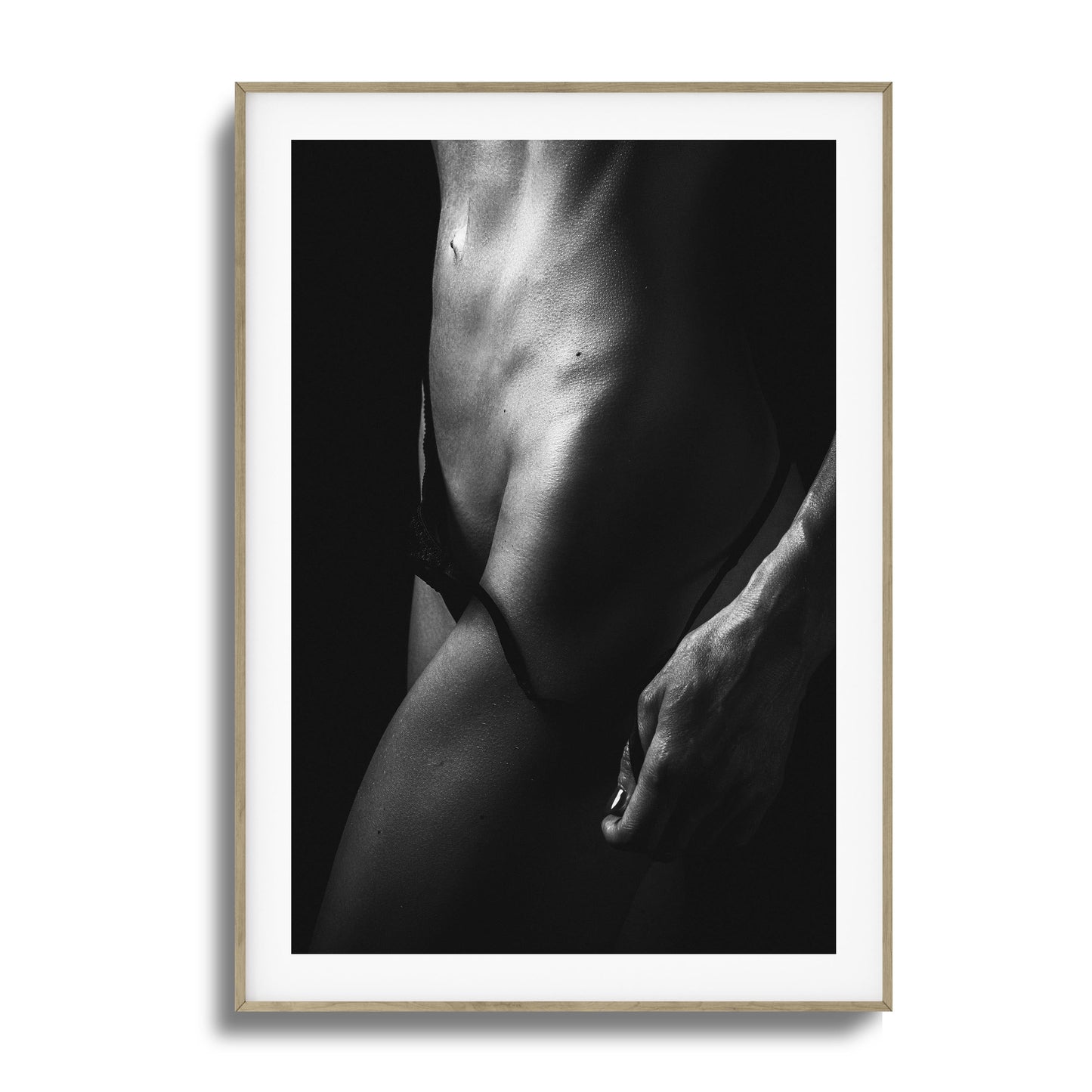Cut Abs and Shadows Framed Art