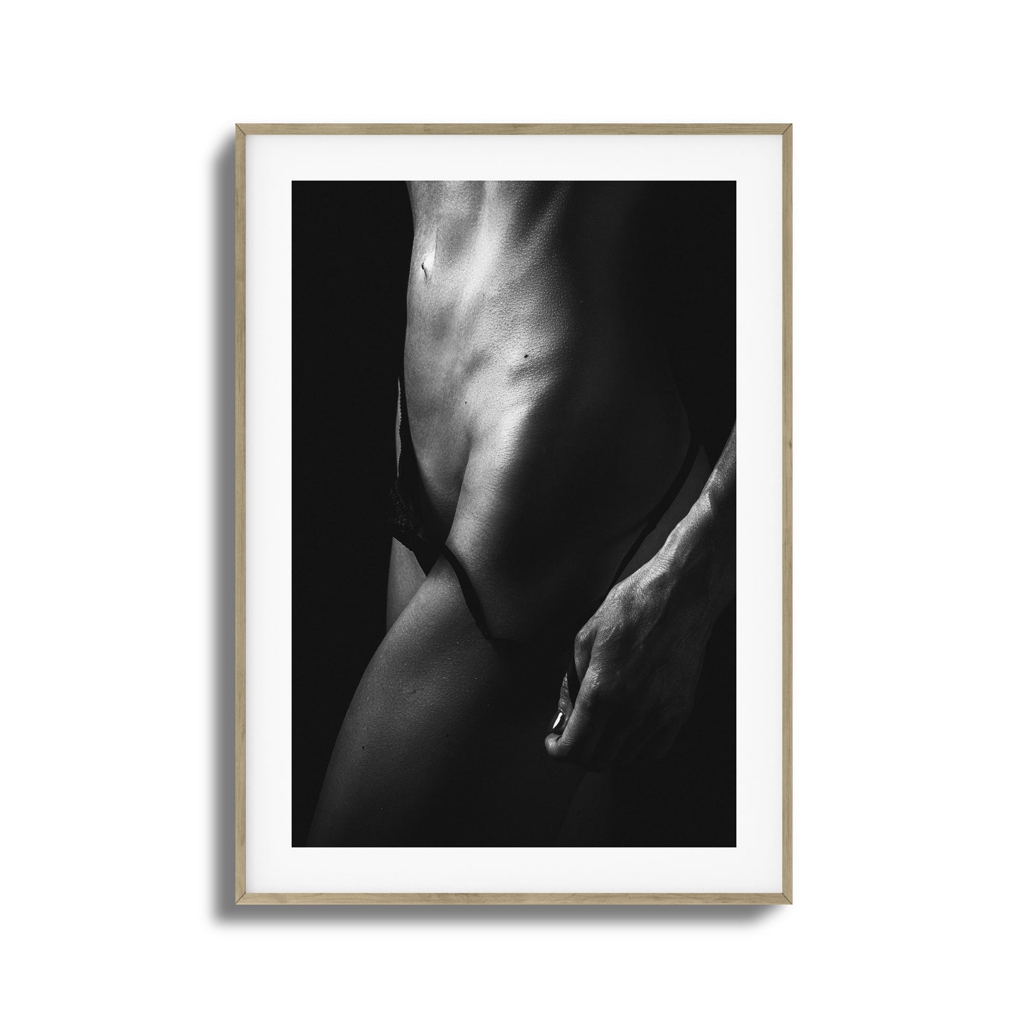 Cut Abs and Shadows Framed Art