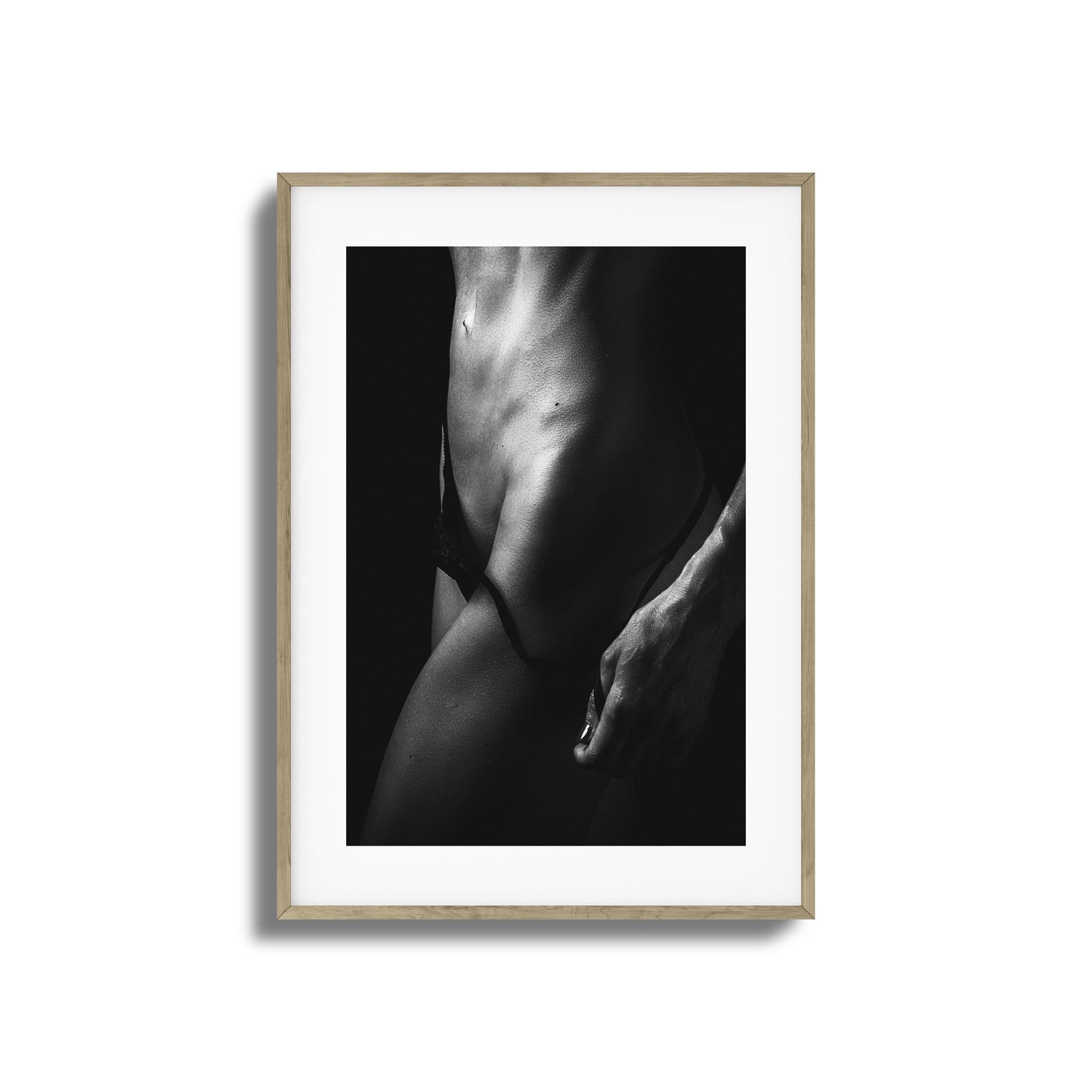 Cut Abs and Shadows Framed Art