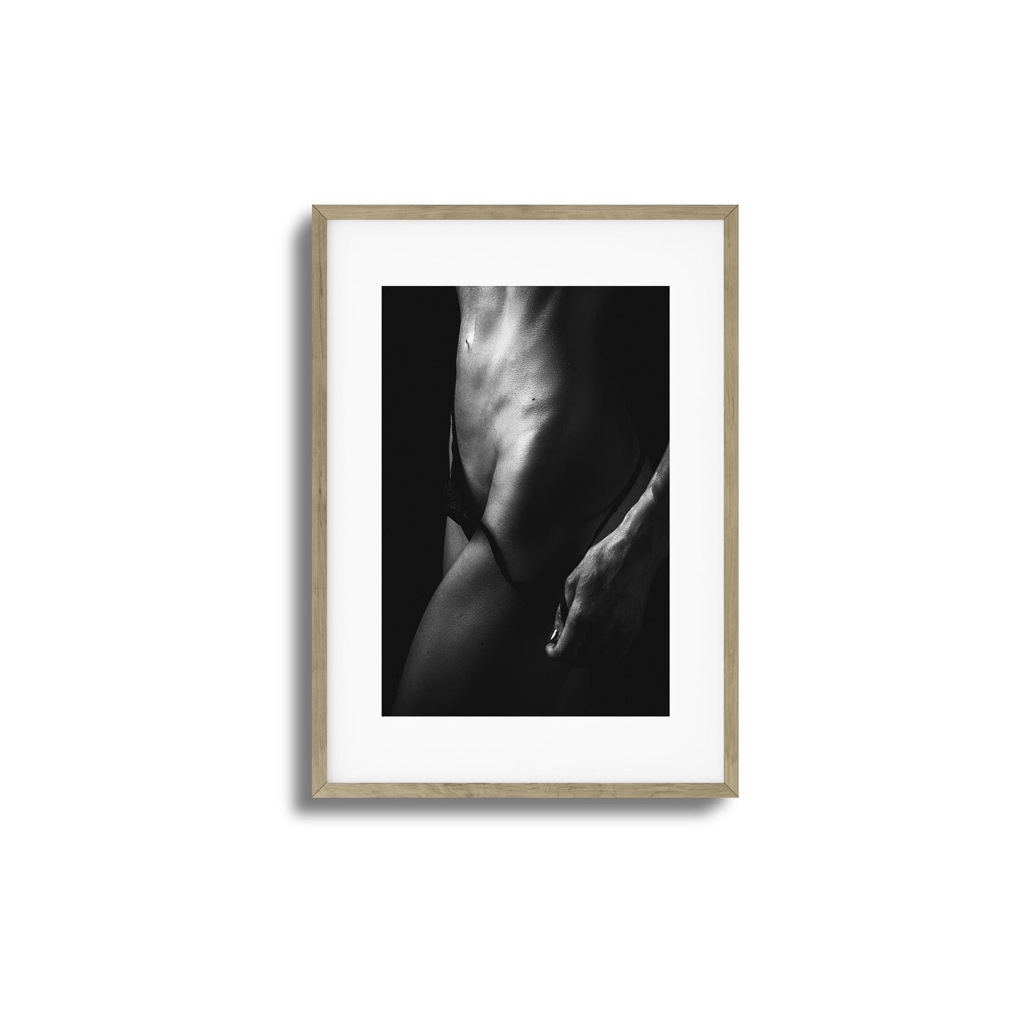 Cut Abs and Shadows Framed Art