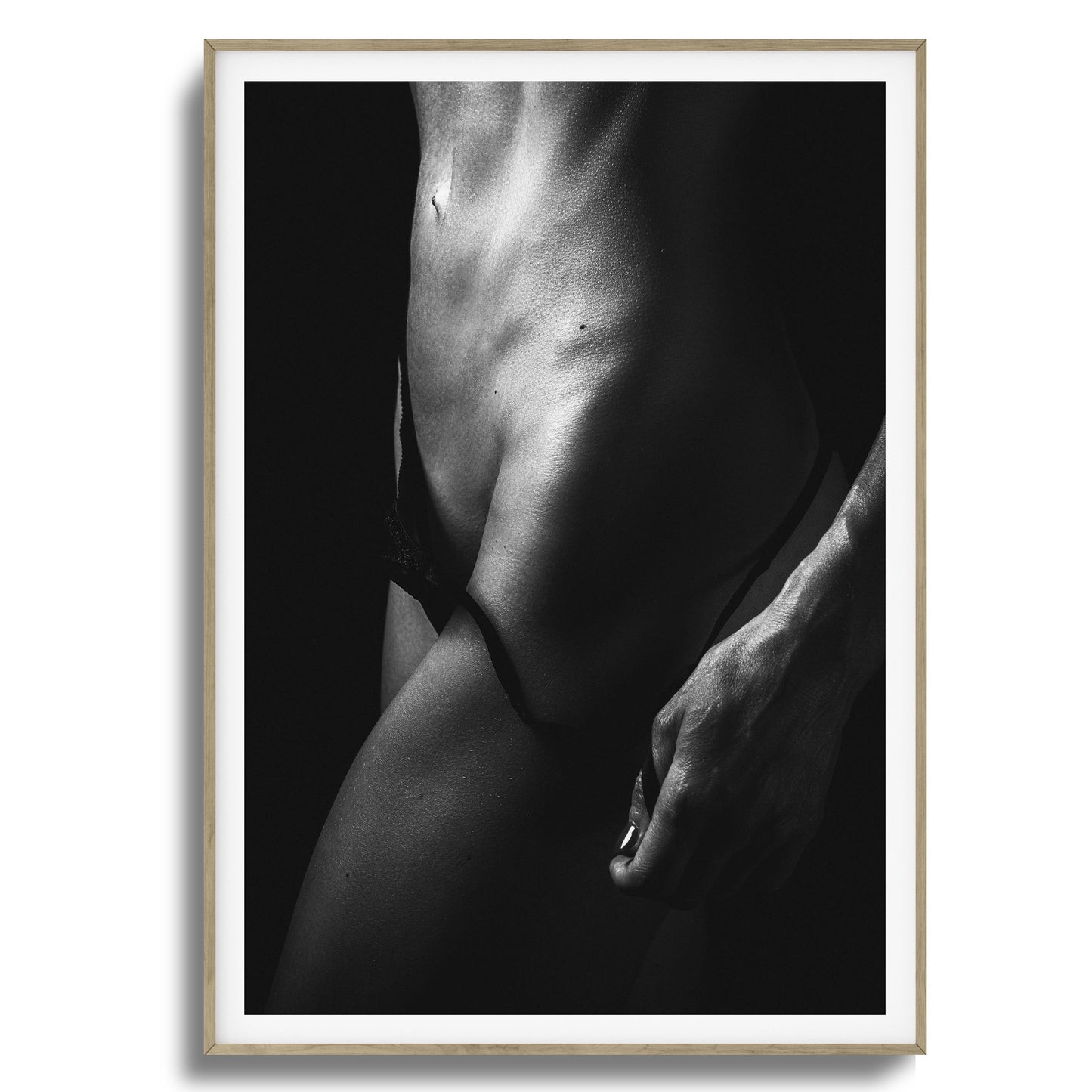 Cut Abs and Shadows Framed Art