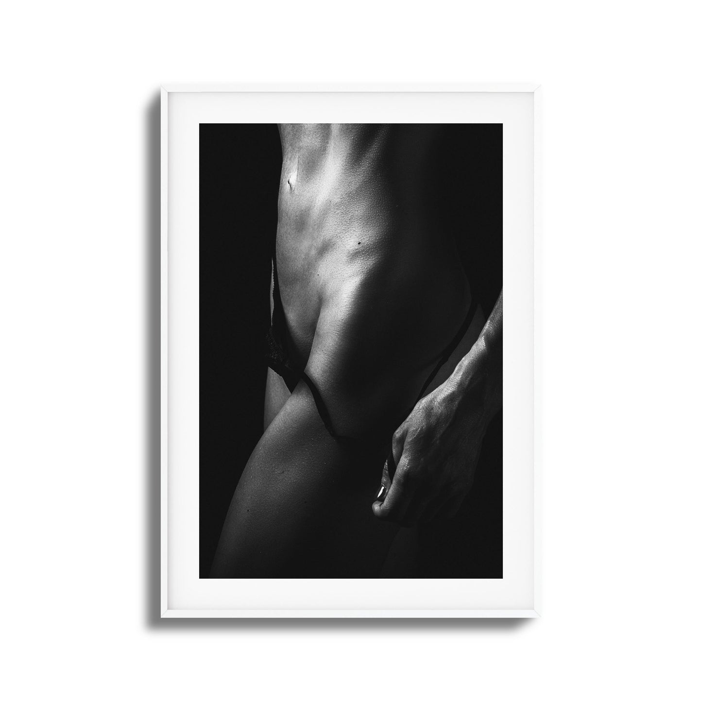 Cut Abs and Shadows Framed Art