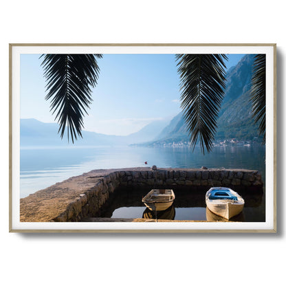 Dockside Morning Calm Framed Art