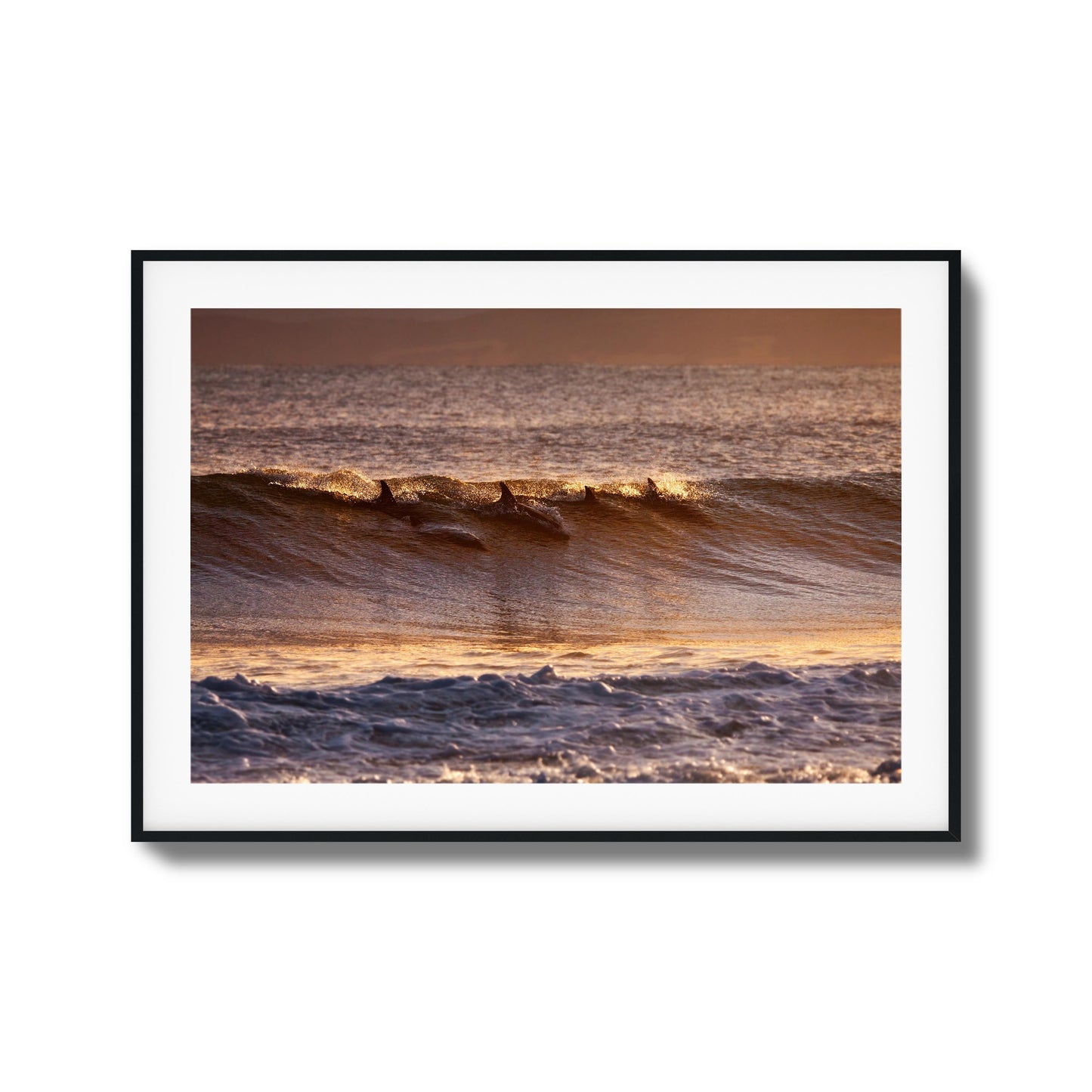 Dolphins at Dusk Framed Art