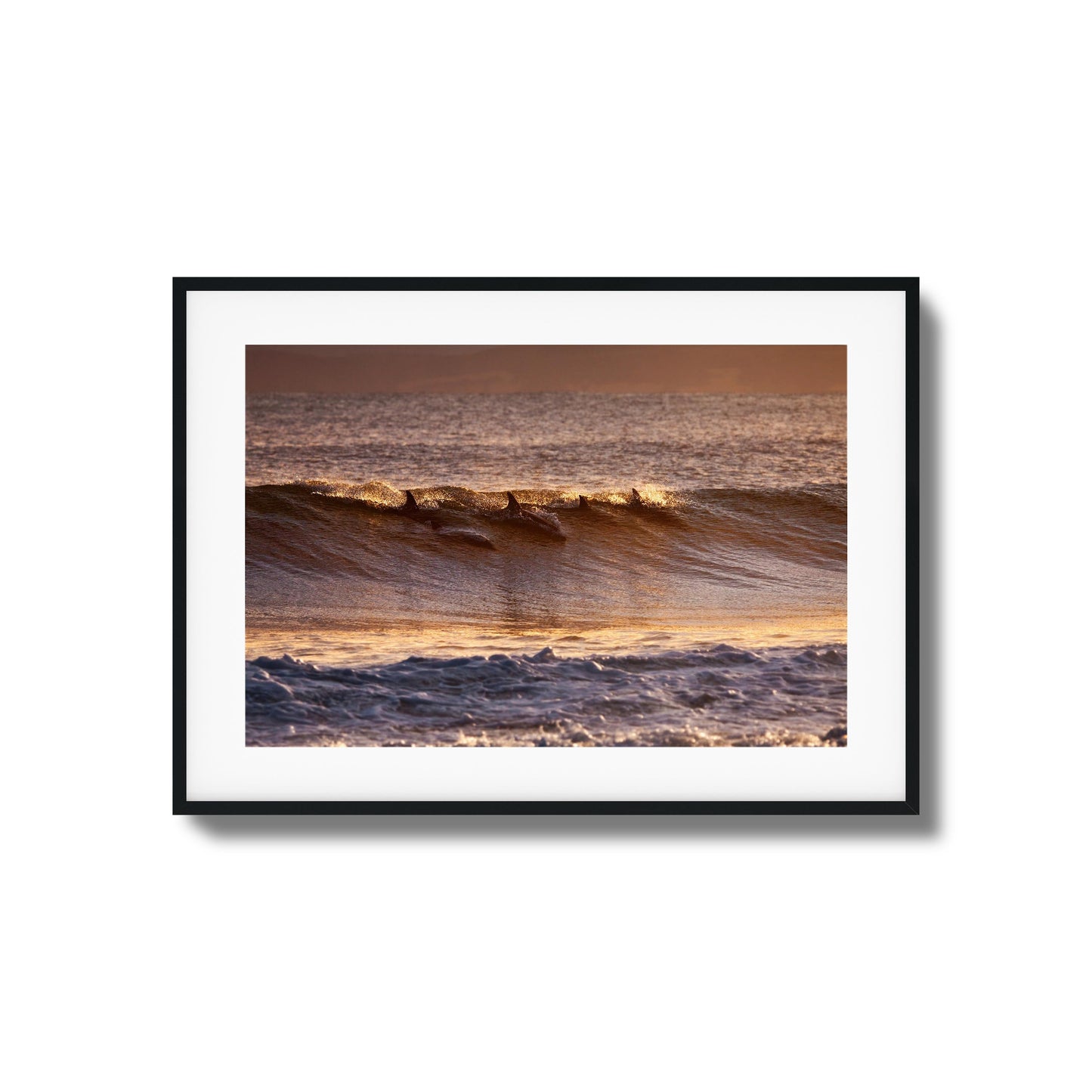 Dolphins at Dusk Framed Art