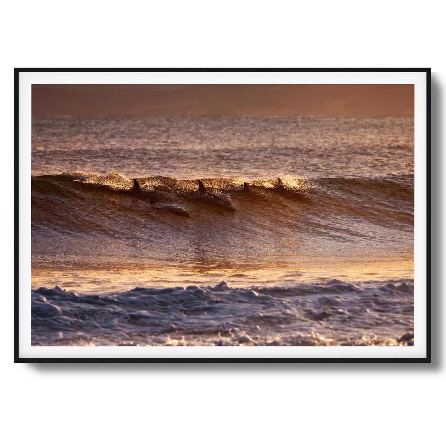 Dolphins at Dusk Framed Art
