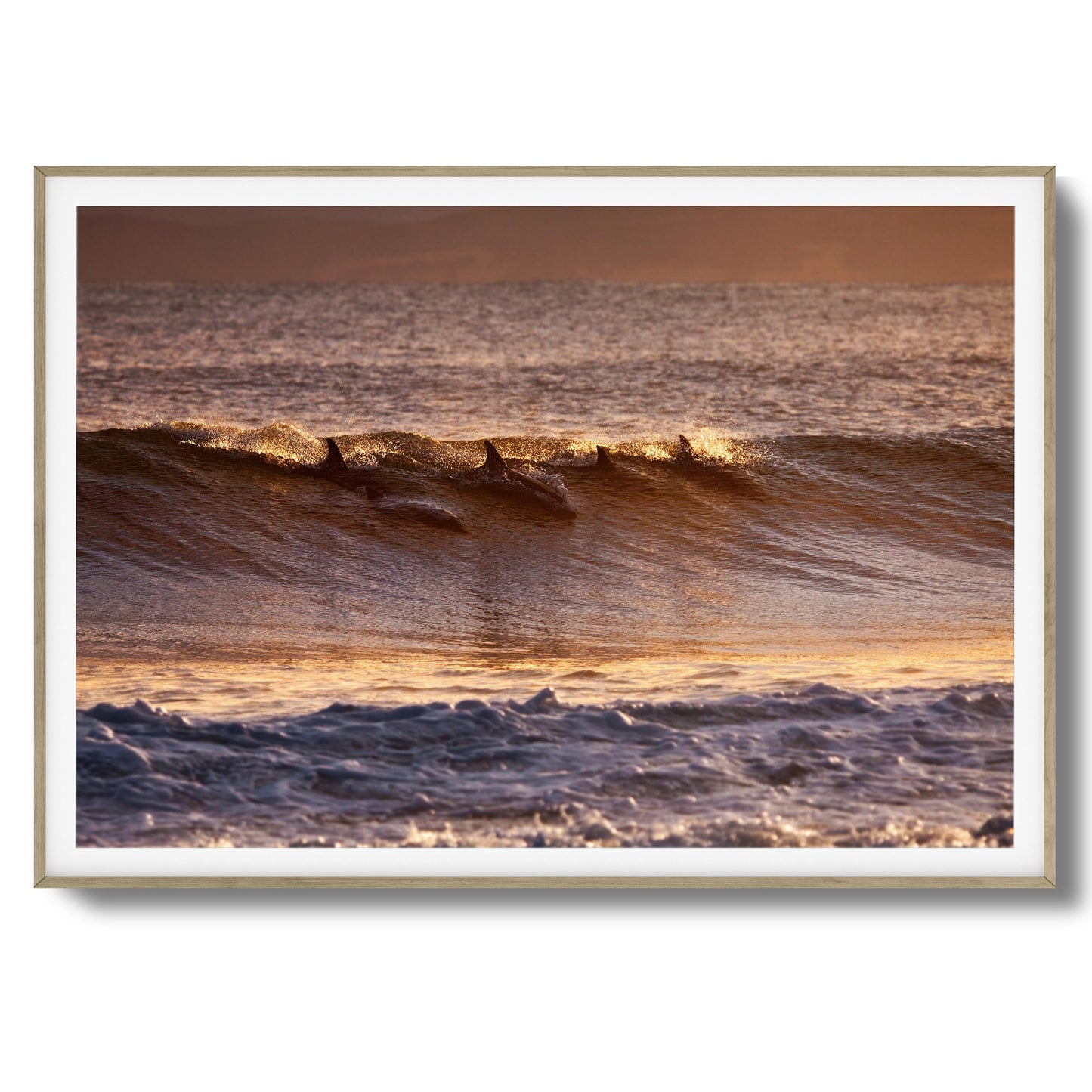 Dolphins at Dusk Framed Art