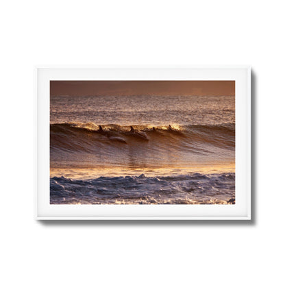 Dolphins at Dusk Framed Art