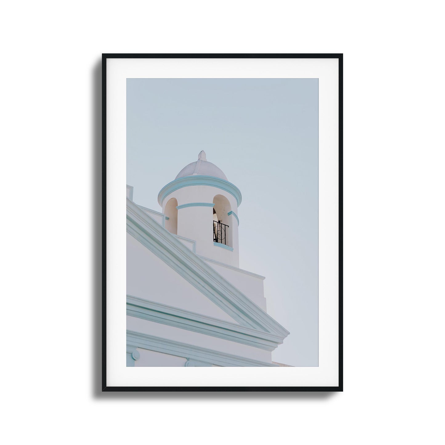 Abstract pastel-toned church dome artwork