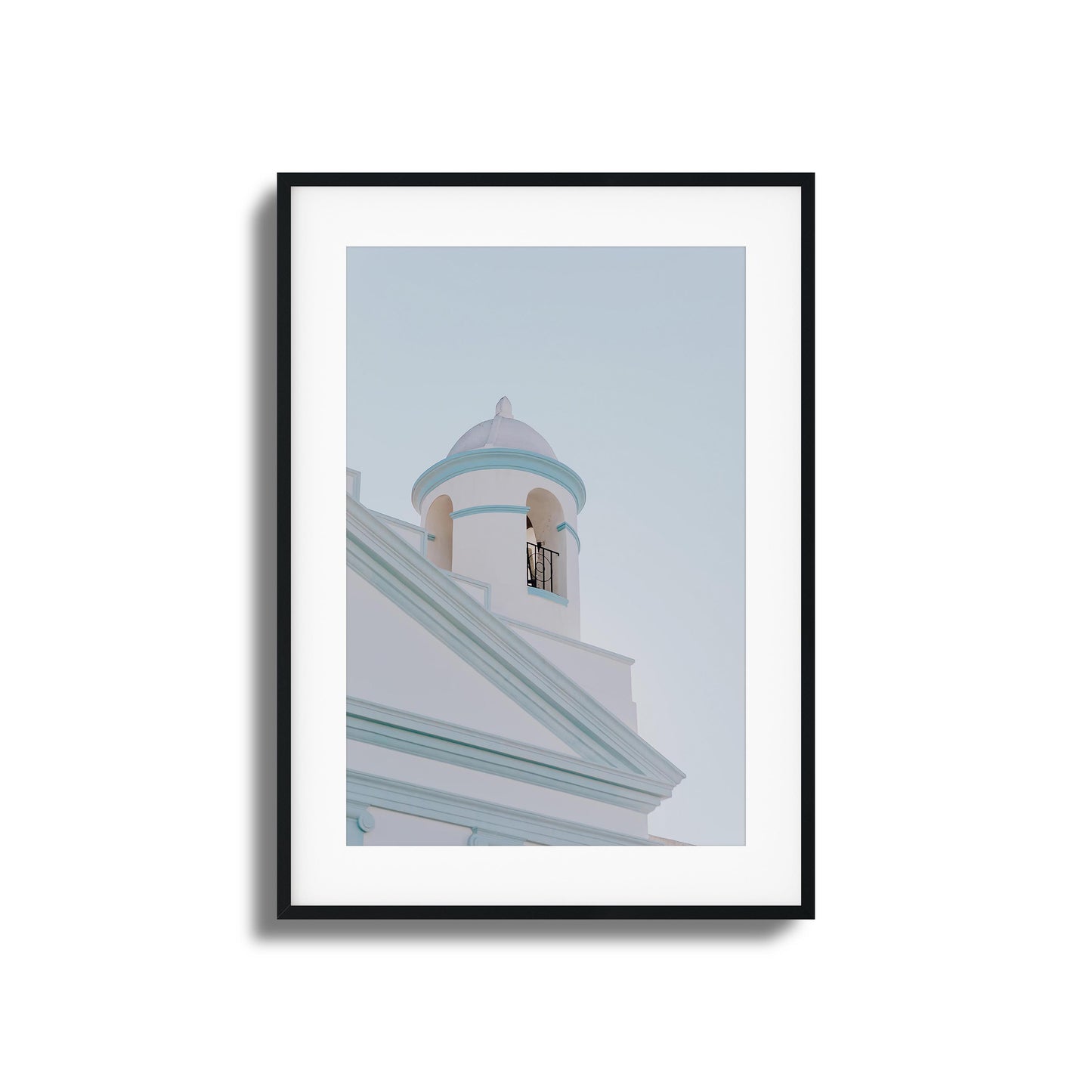 Abstract pastel-toned church dome artwork