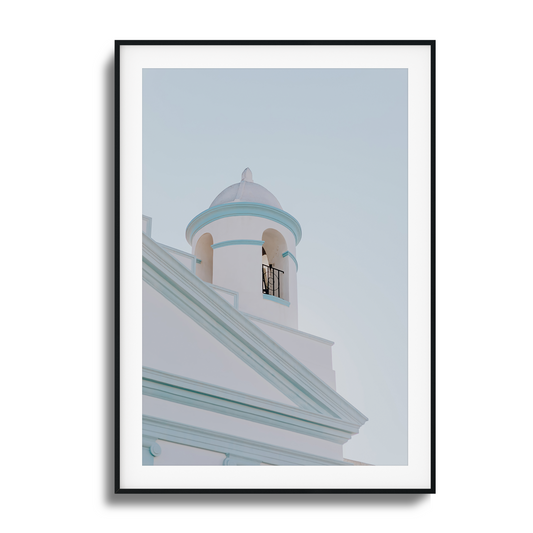 Abstract pastel-toned church dome artwork