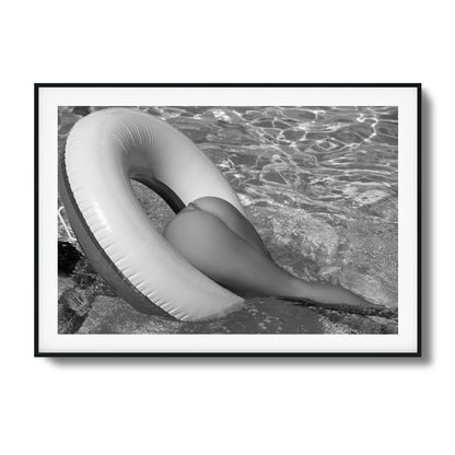 Floating Tease B&W Framed Art - Assure Spark