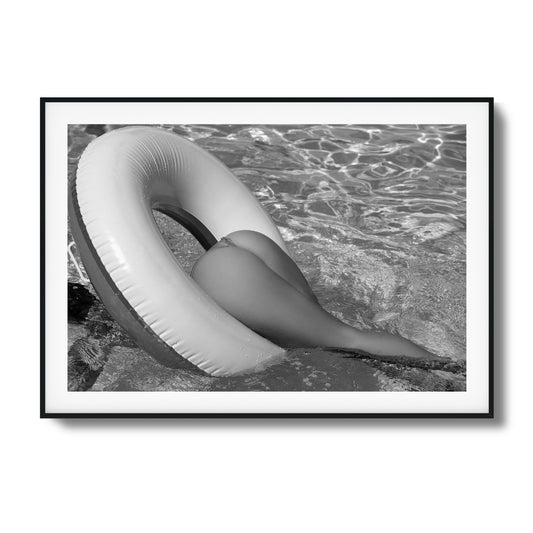 Floating Tease B&W Framed Art