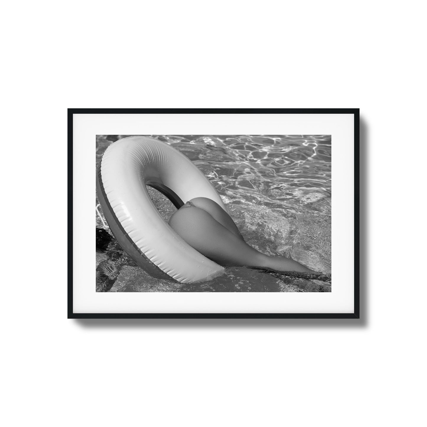 Floating Tease B&W Framed Art