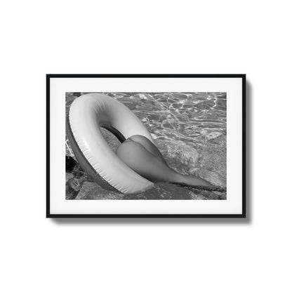 Floating Tease B&W Framed Art