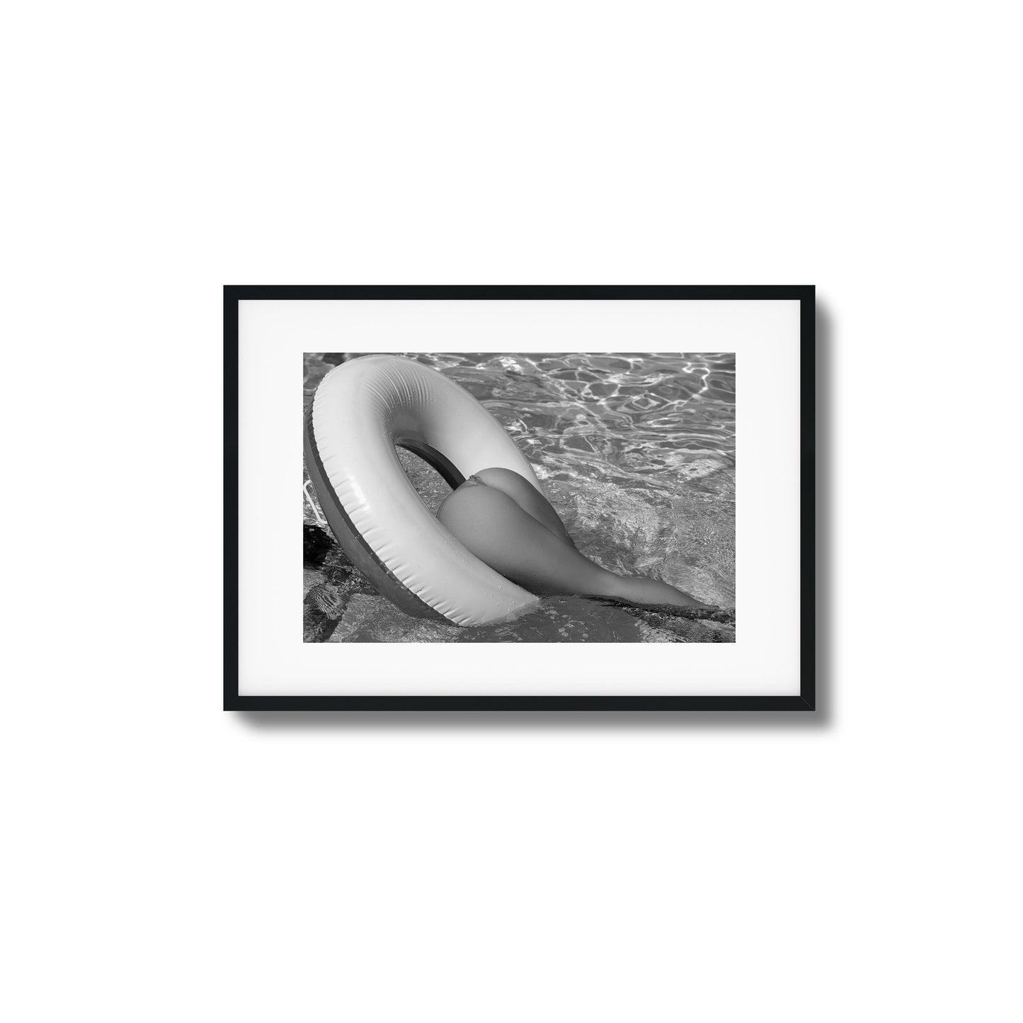 Floating Tease B&W Framed Art