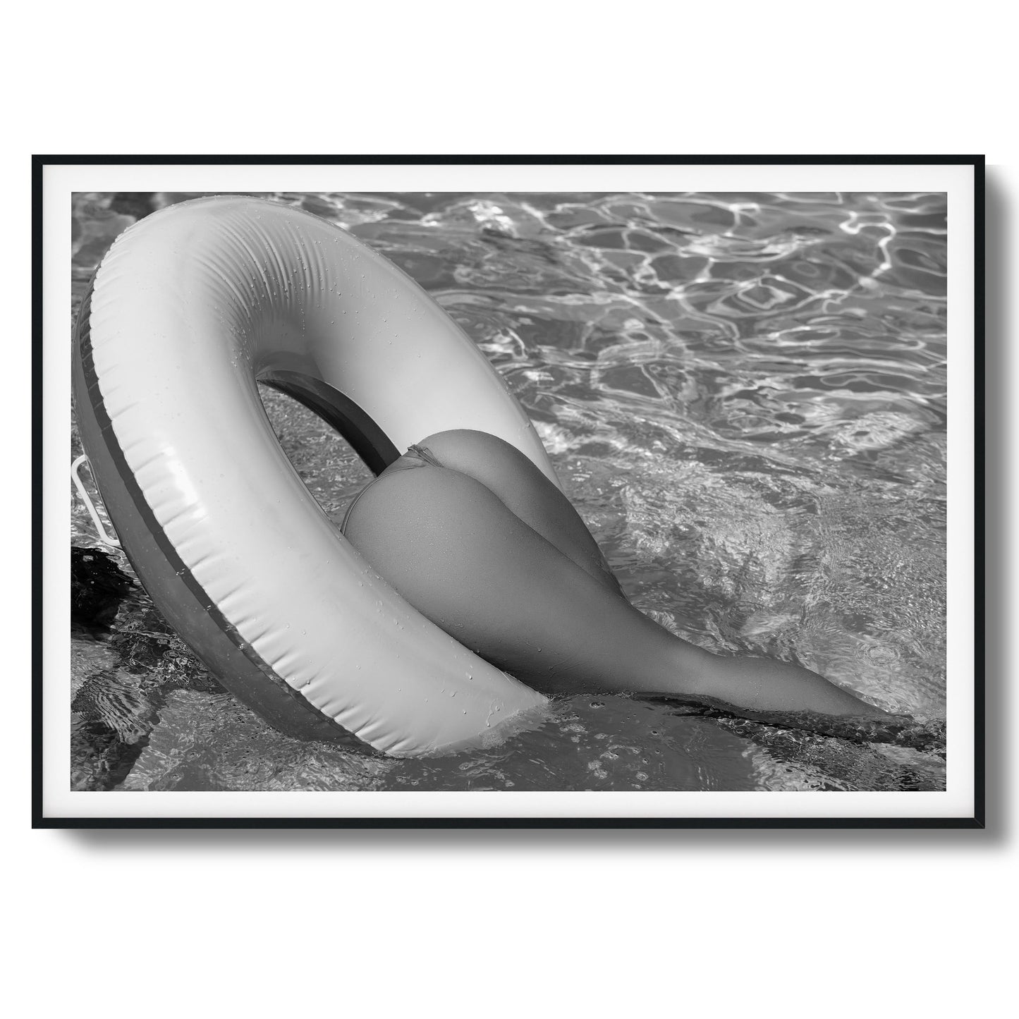 Floating Tease B&W Framed Art