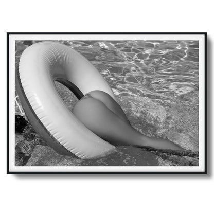 Floating Tease B&W Framed Art