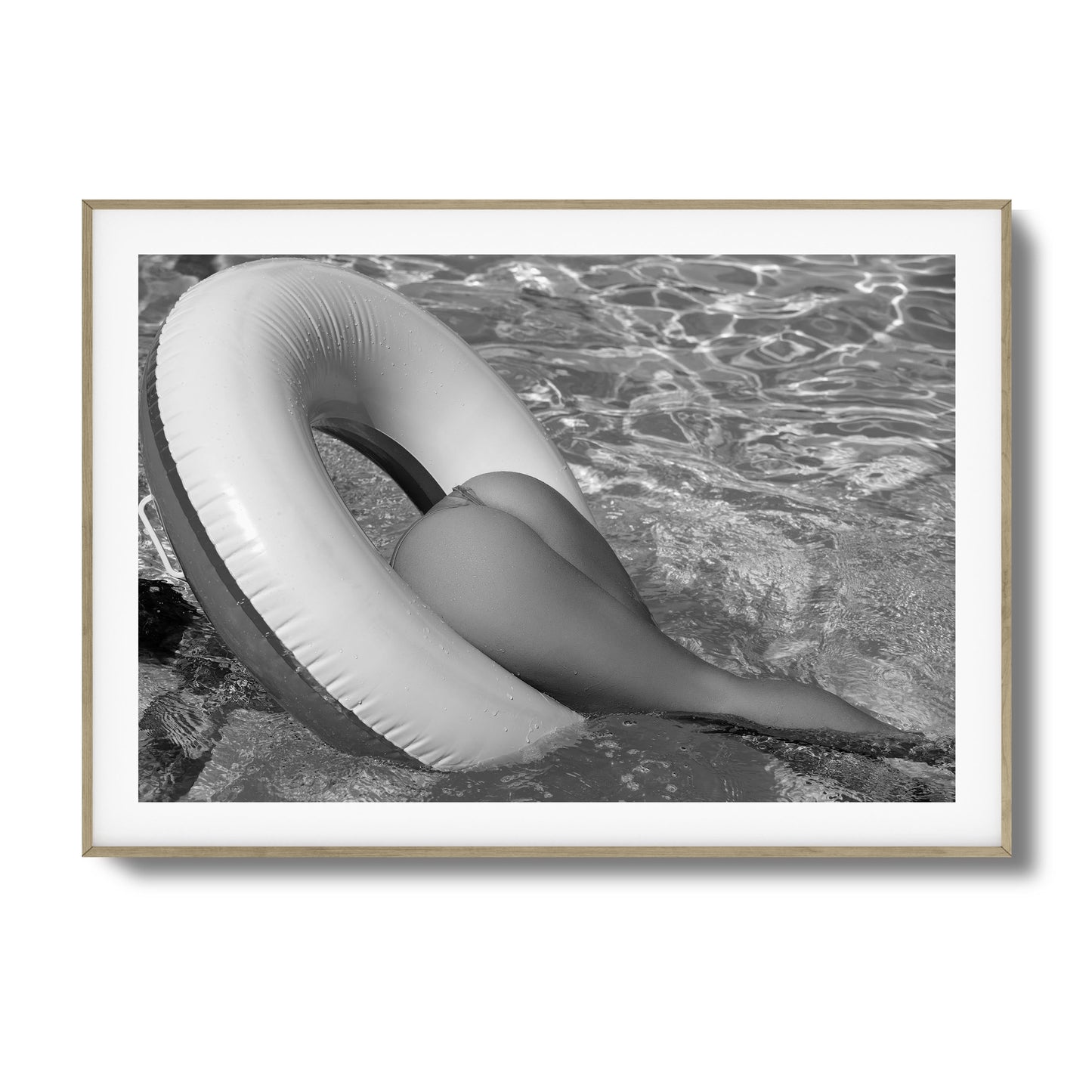 Floating Tease B&W Framed Art