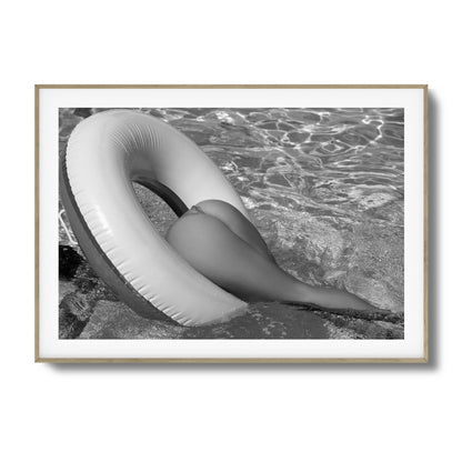 Floating Tease B&W Framed Art