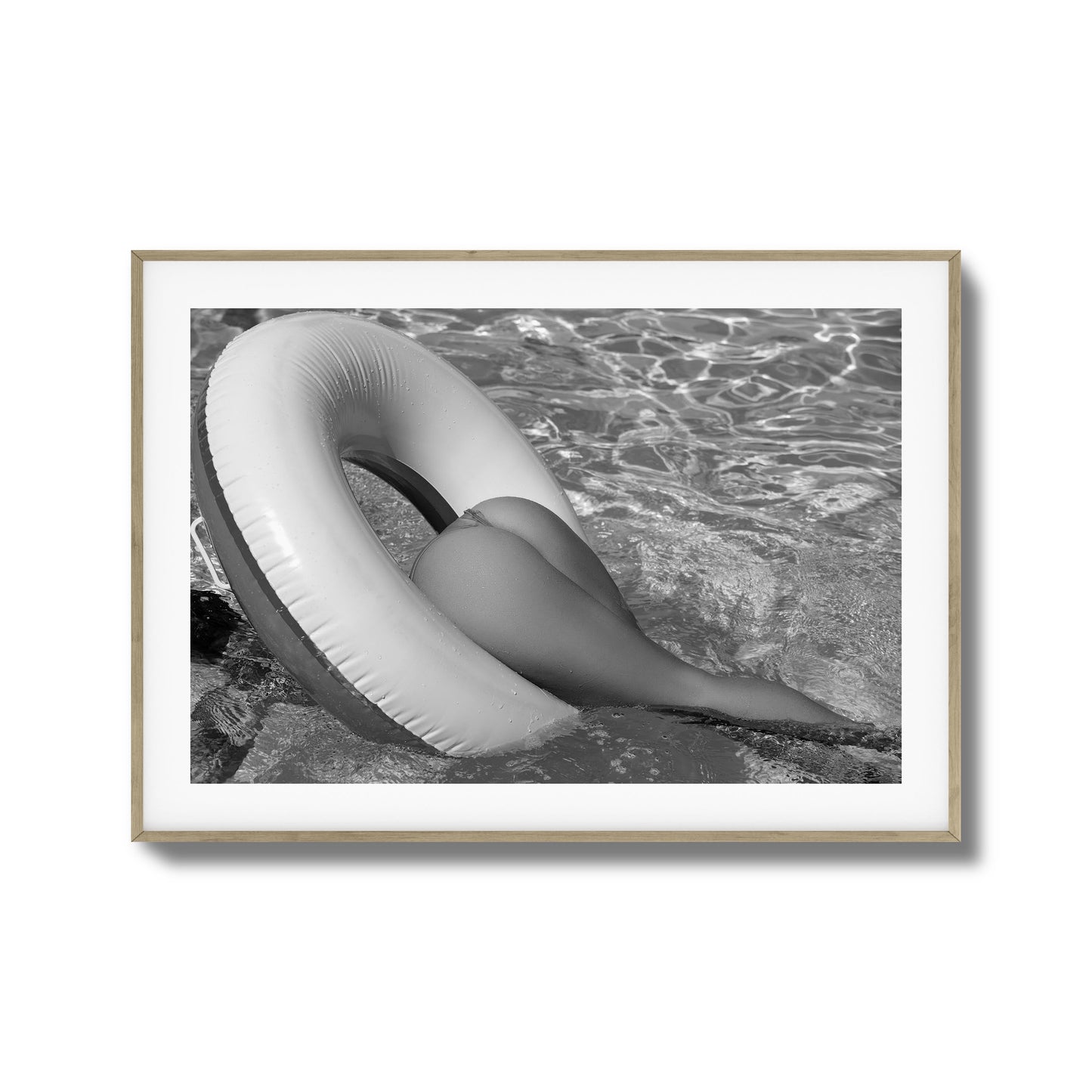 Floating Tease B&W Framed Art