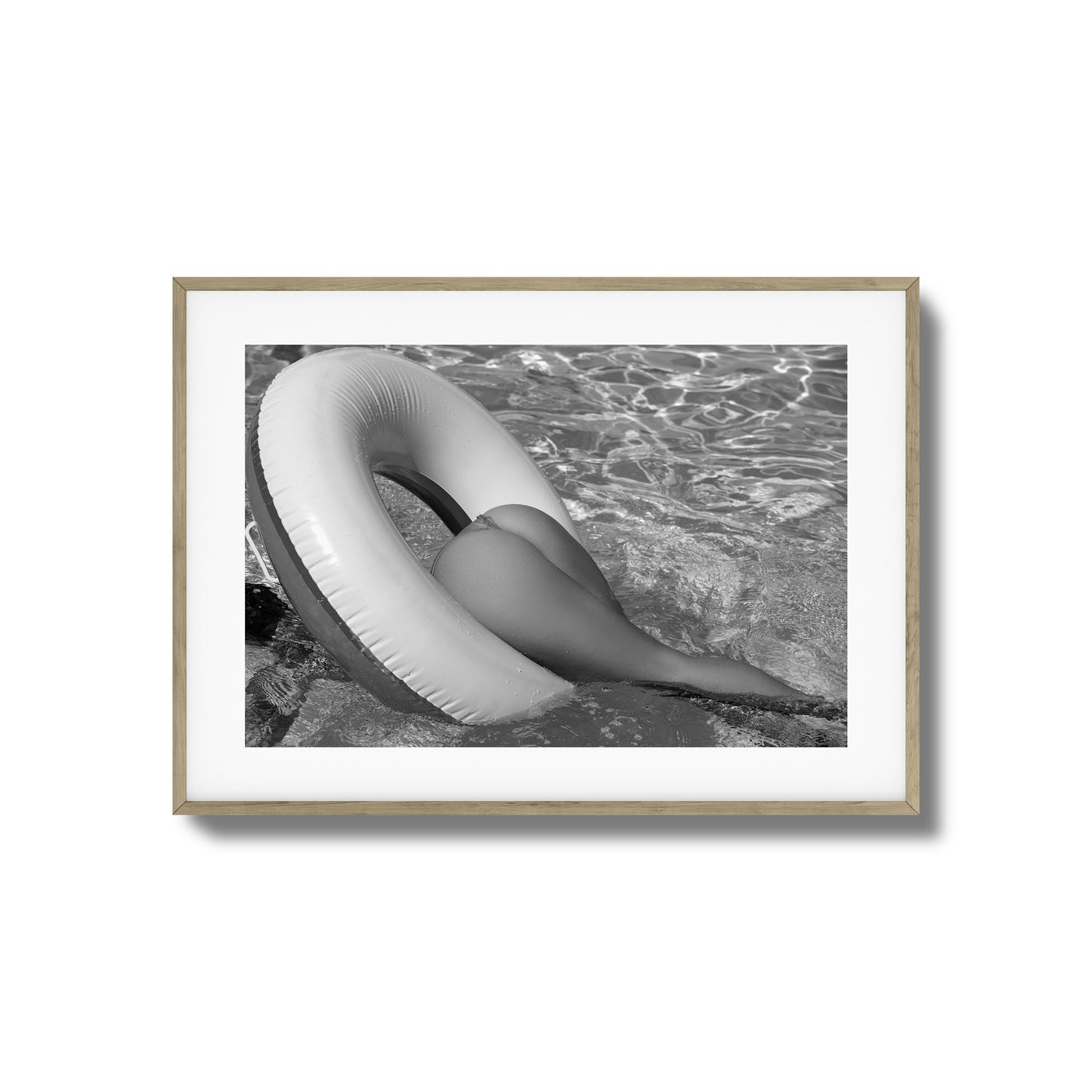 Floating Tease B&W Framed Art