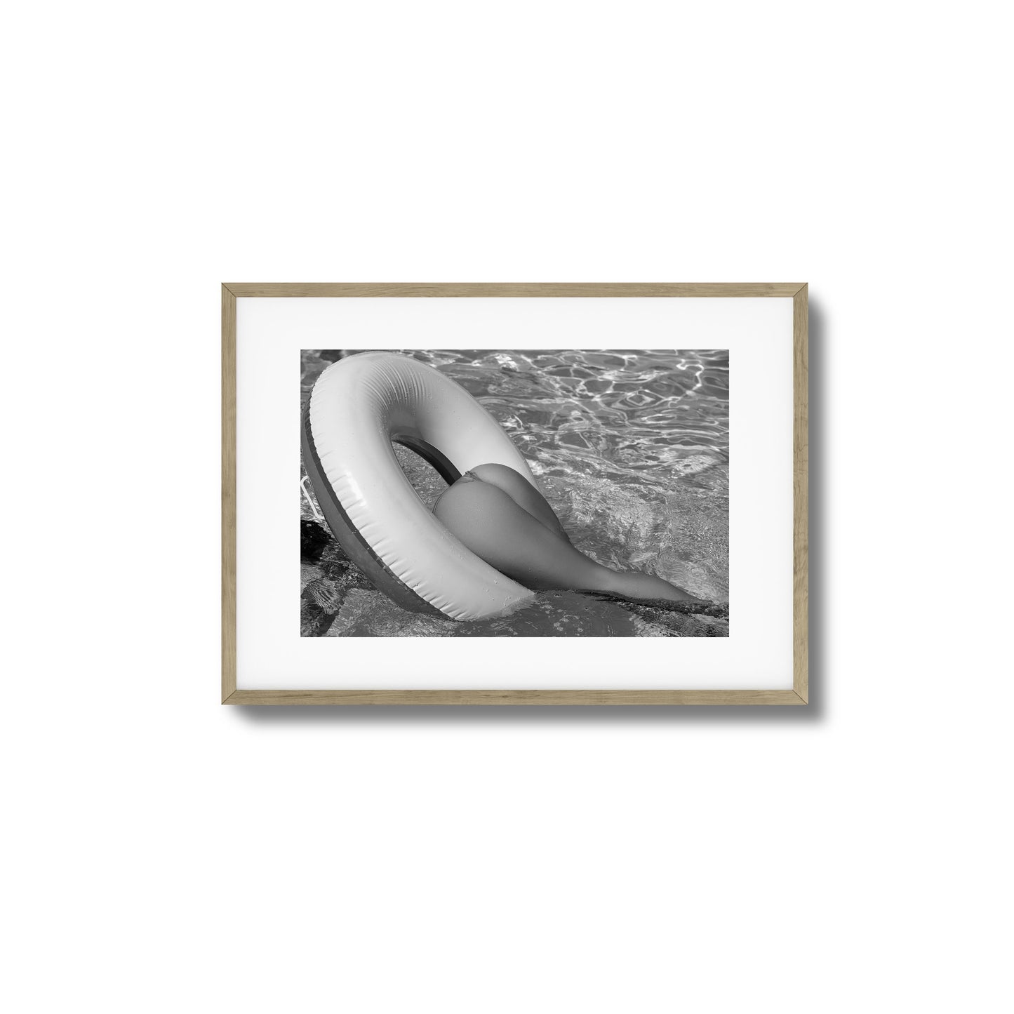 Floating Tease B&W Framed Art