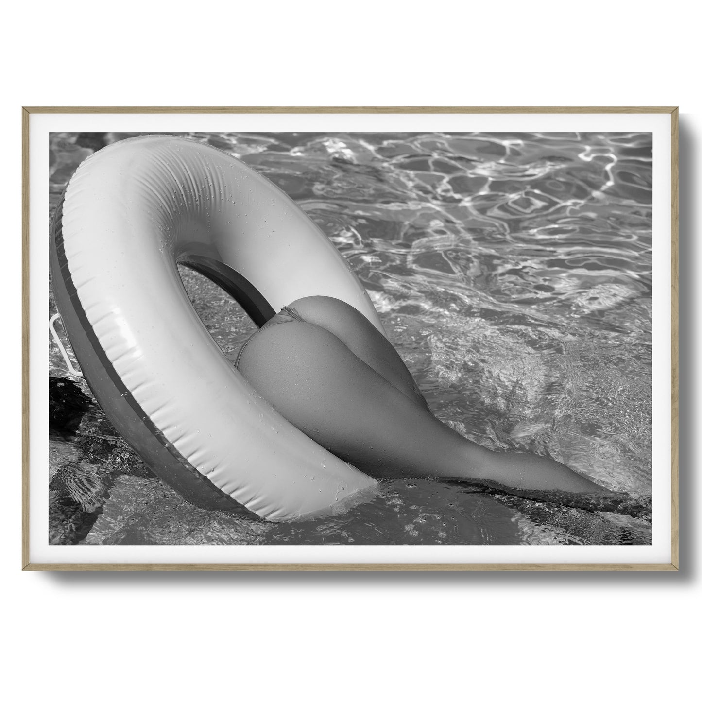 Floating Tease B&W Framed Art