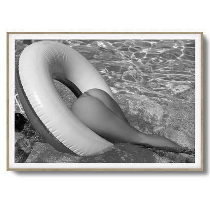 Floating Tease B&W Framed Art