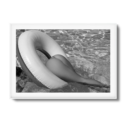 Floating Tease B&W Framed Art