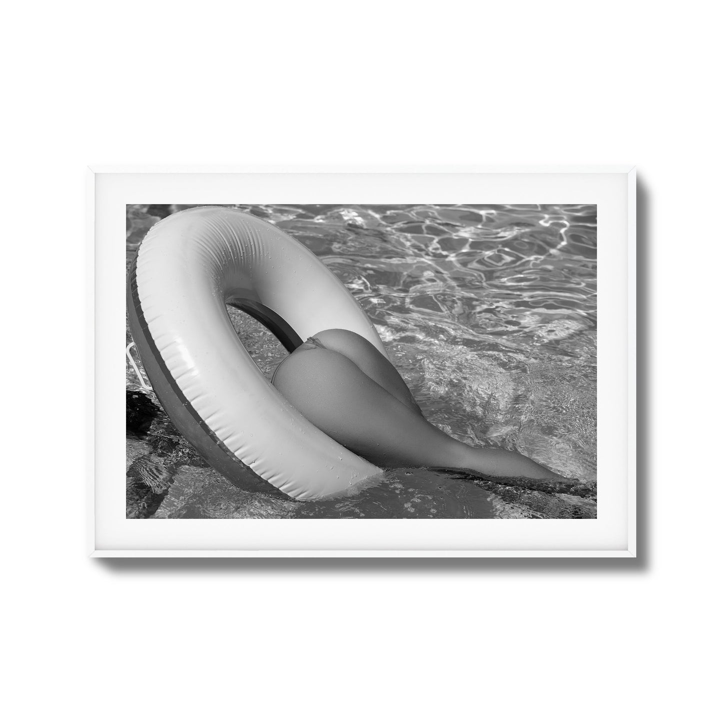 Floating Tease B&W Framed Art