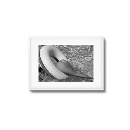 Floating Tease B&W Framed Art