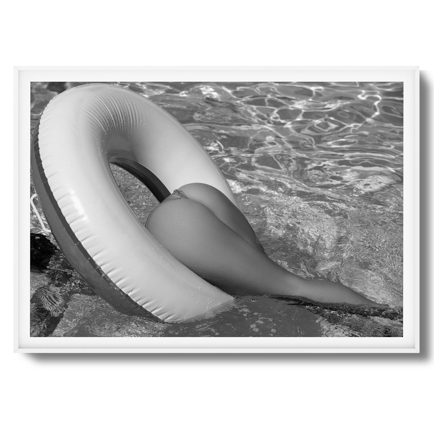 Floating Tease B&W Framed Art