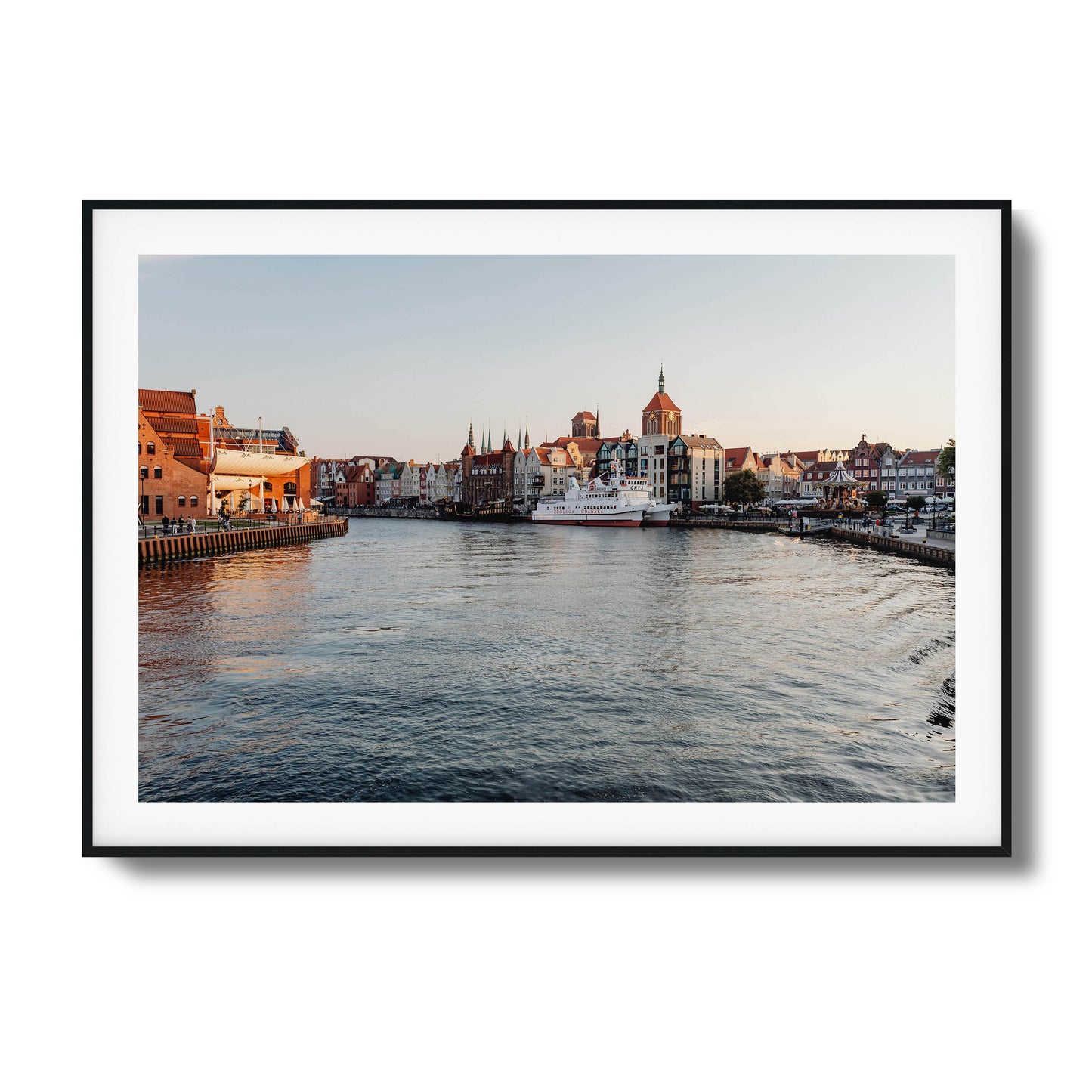 Waterfront and historic architecture in Gdańsk, Poland