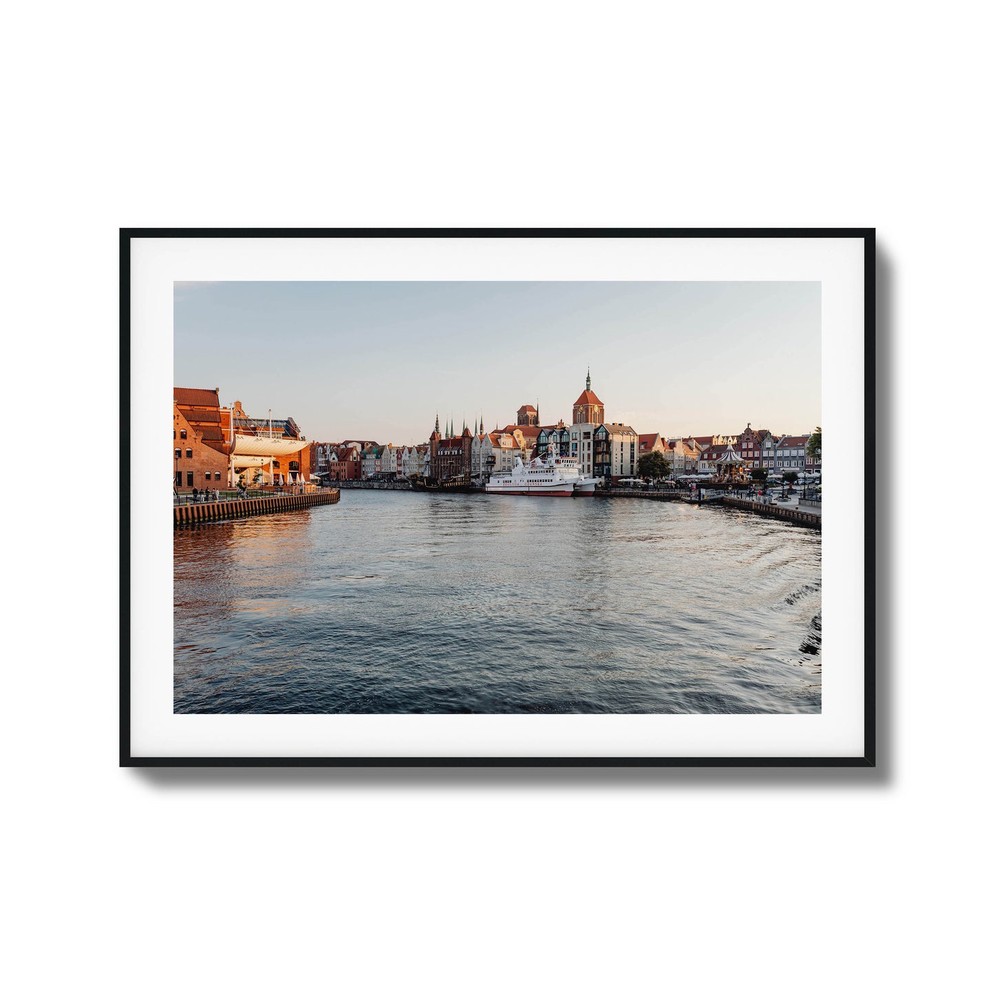 Waterfront and historic architecture in Gdańsk, Poland