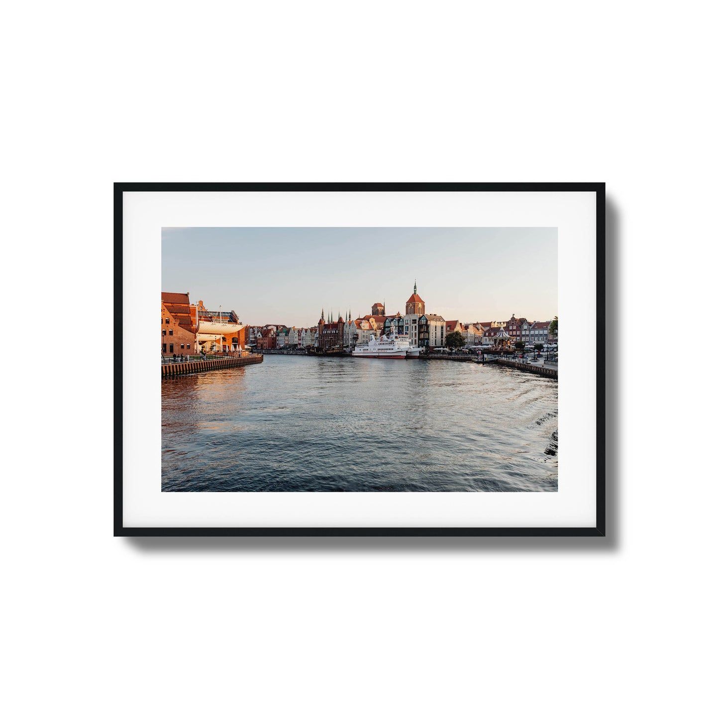 Waterfront and historic architecture in Gdańsk, Poland