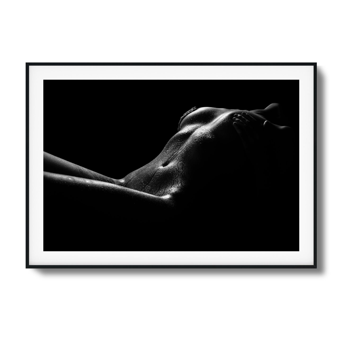 Glistening Nude Torso Framed Art