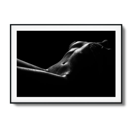 Glistening Nude Torso Framed Art