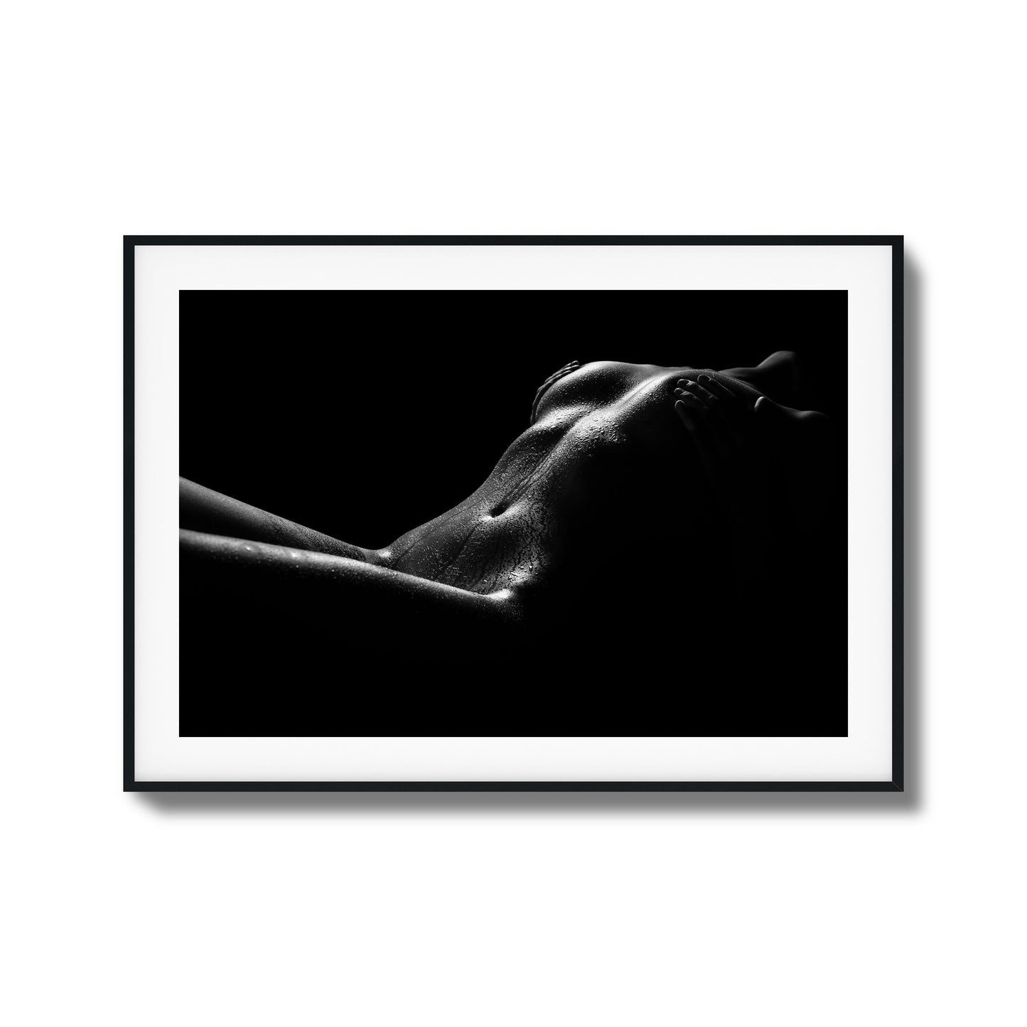 Glistening Nude Torso Framed Art