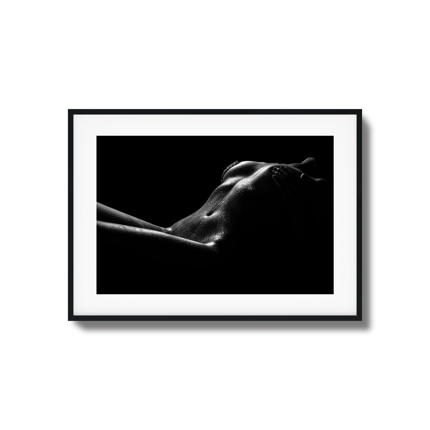 Glistening Nude Torso Framed Art