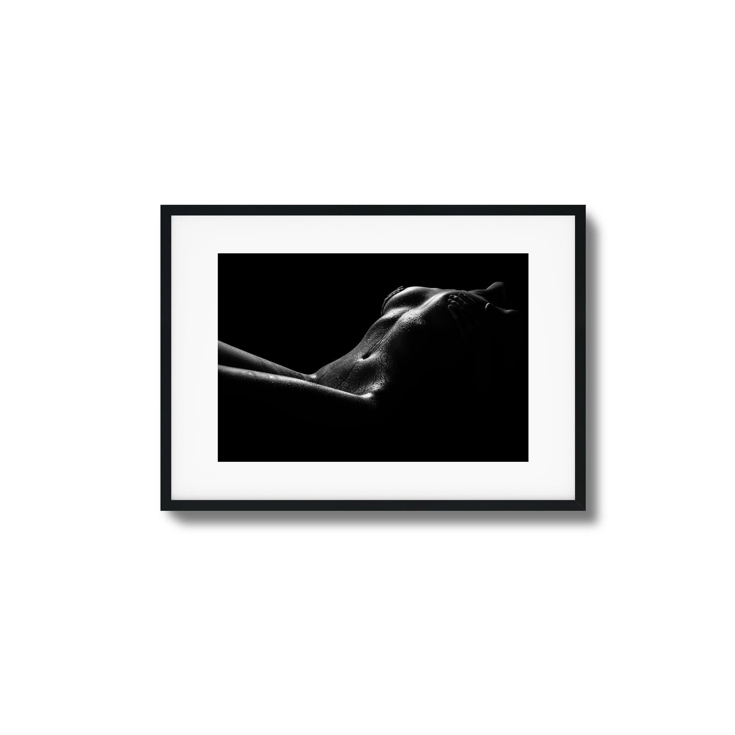 Glistening Nude Torso Framed Art