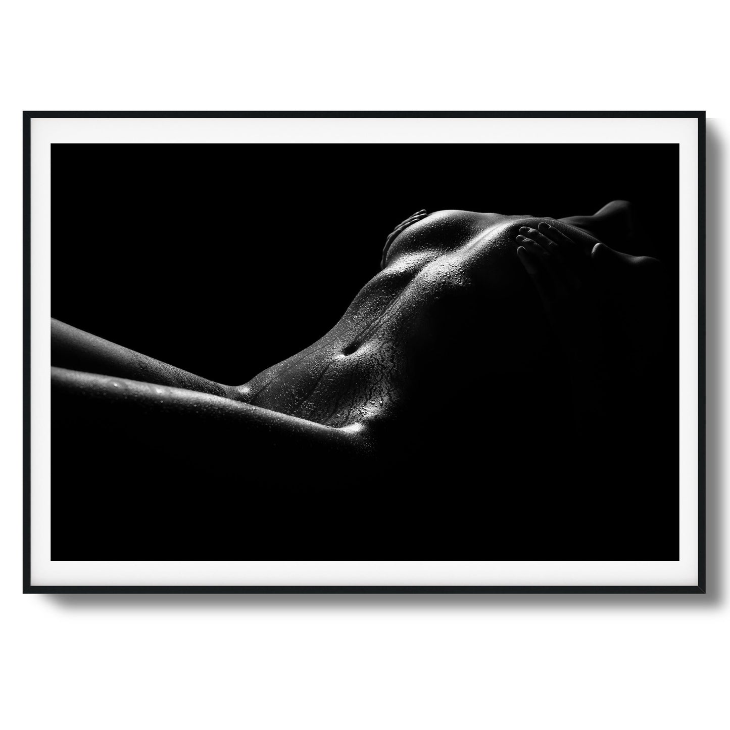 Glistening Nude Torso Framed Art