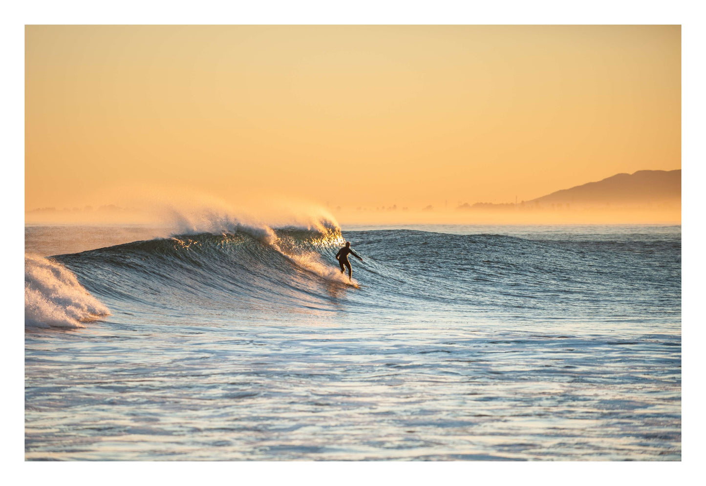 Golden Hour Surfer Framed Art