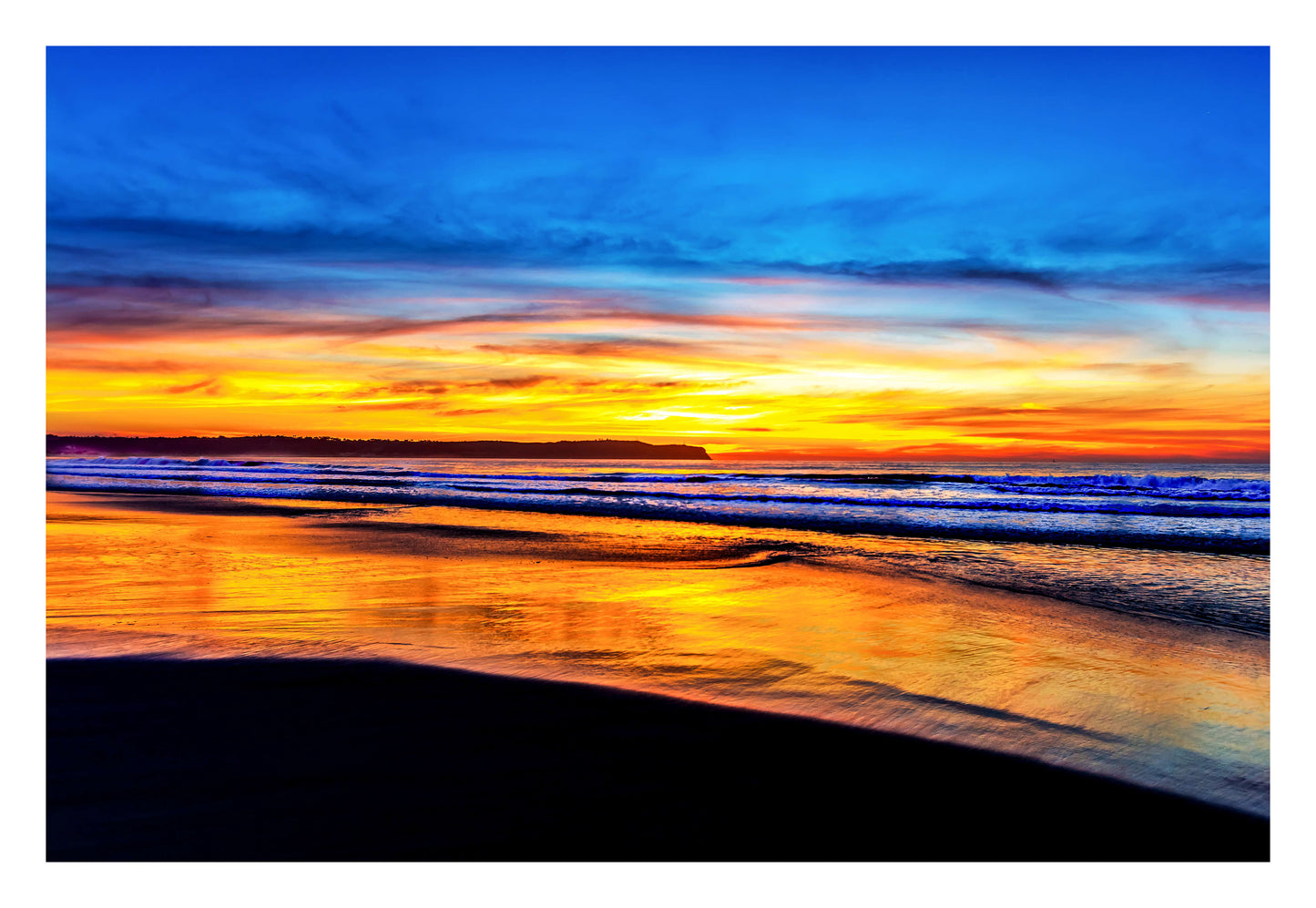 Golden Shoreline Framed Art