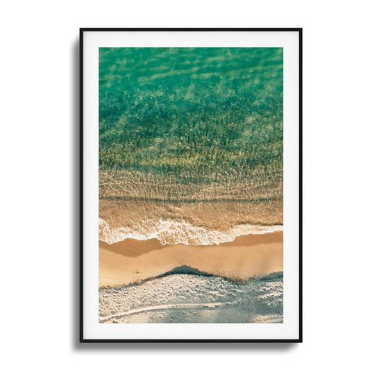 Golden Beach Layers Framed Art